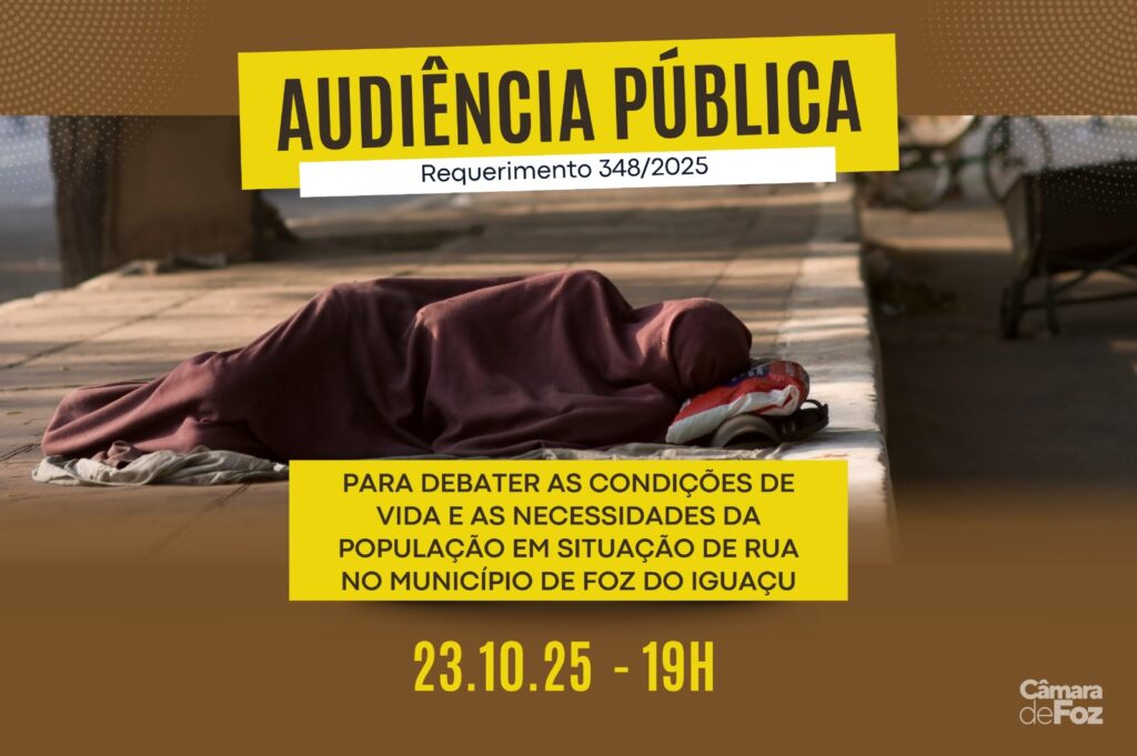 Audiência Pública será realizada no plenário da Câmara Municioal